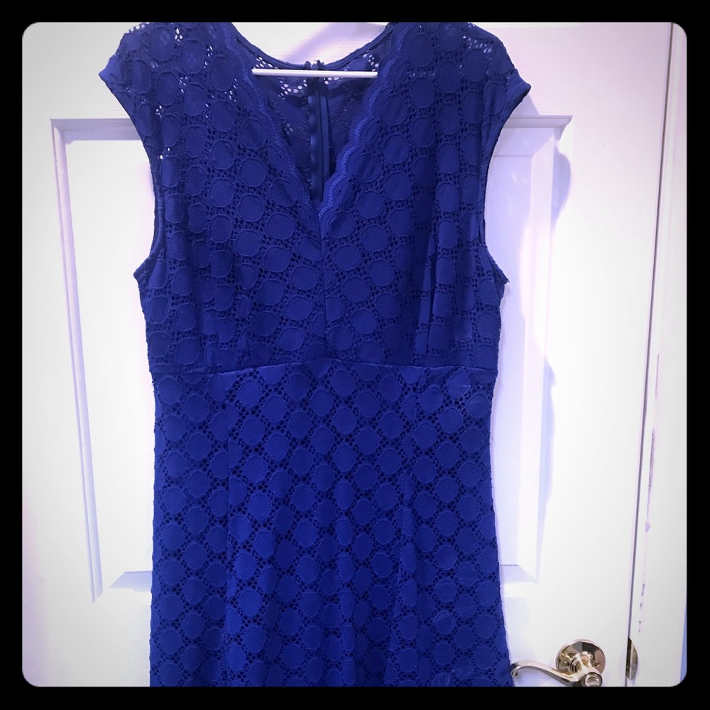 Royal blue, lacy dress